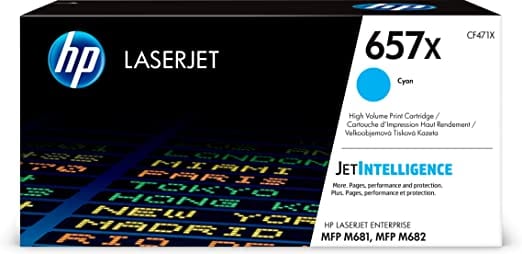 HP OEM Cyan 657X Toner Cartridge CF471X