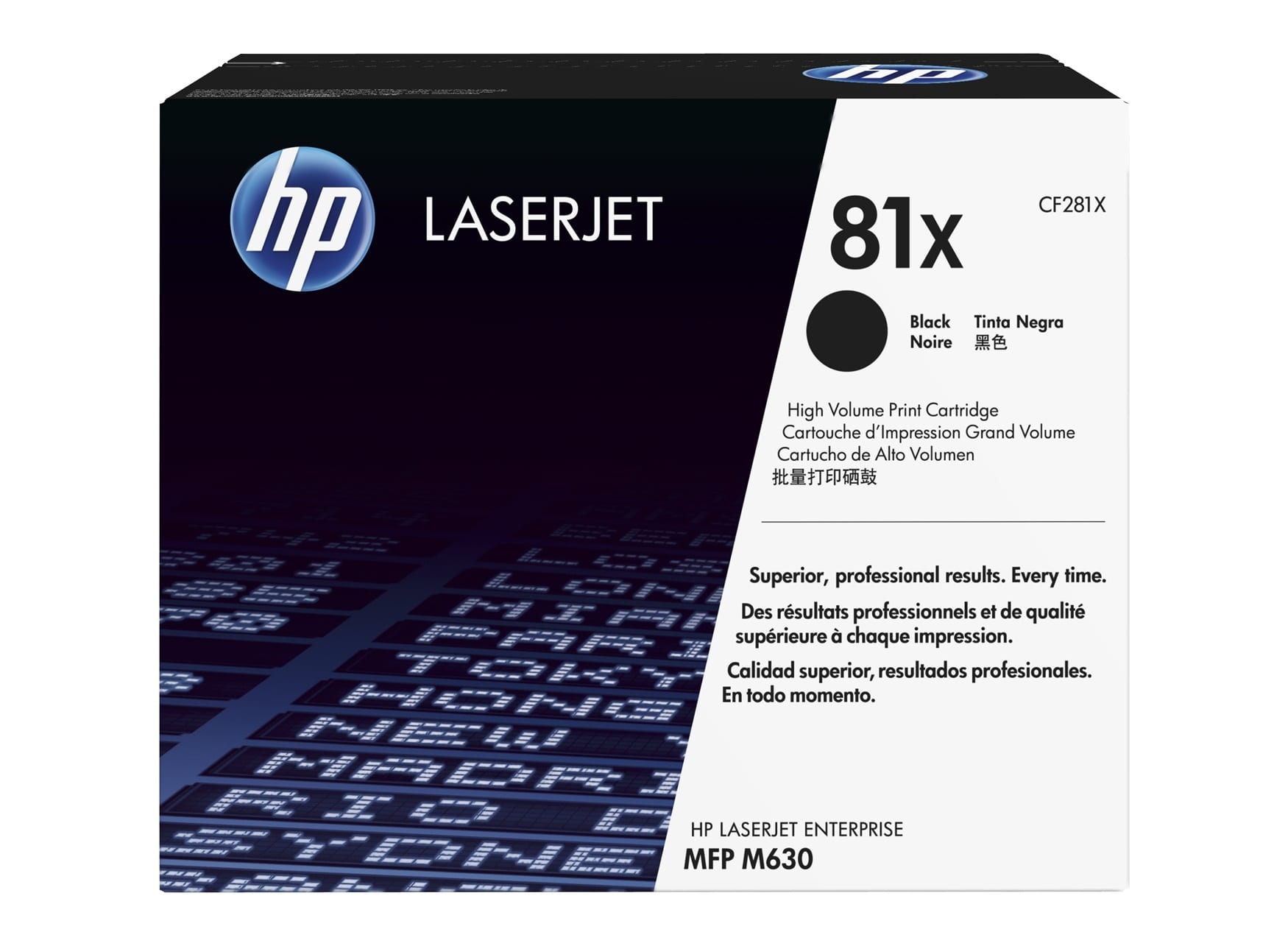 HP OEM 81X Black Toner Cartridge CF281X